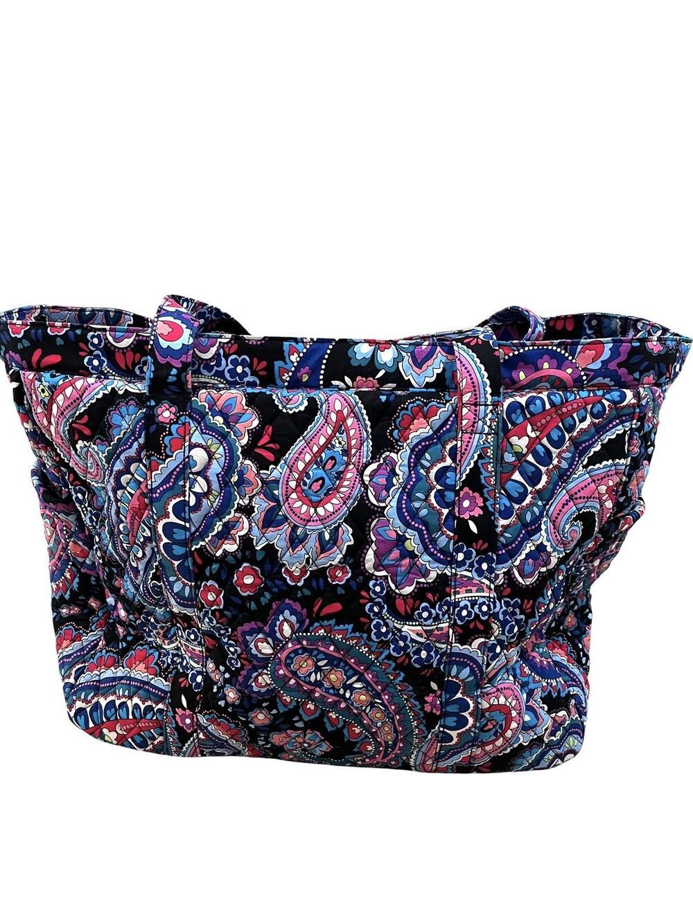 Vera Bradley Haymarket Paisley Floral Quilted Cotton X Large Tote Shoulder Bag